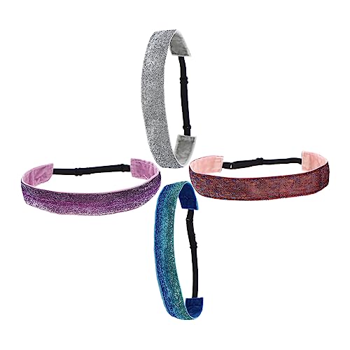 HANABASS Kinder Haarband 4 Stück Sport-stirnband Für Kinder Haarschmuck Stoff Laufen Zubehör Fitness Haarband Für Aktivitäten von HANABASS