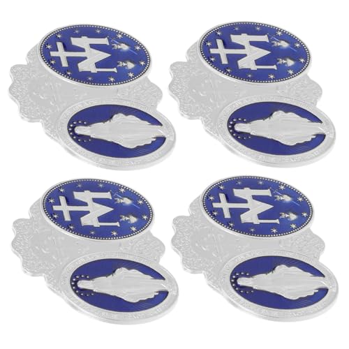 HANABASS 4 Stück Teiliges Vintage Emaille Pin Abzeichen mit Klappbarem Schreibtisch-ornament Retro Büroplakette Vielseitige Indoor-dekoration für Wohn Arbeitsbereiche von HANABASS