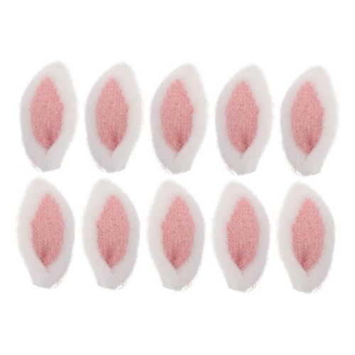 HANABASS 5 Paare Hasenohr Stirnband Osterhasenohren selber machen kreative Hasenohrdekoration Haarreifen-Anhänger Hasenohr DIY Hasenohr für Haarspangen Osterdekor Stoff von HANABASS