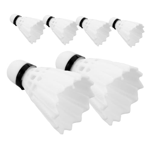 HANABASS 6 Stück Badminton-Schlüsselanhänger Schlüsseldekorationen Schlüsseldekore Badminton-Sport-Schlüsselanhänger Charm-Anhänger Fledermaus-Schlüsselanhänger Hängende Ornamente PVC Weiß von HANABASS