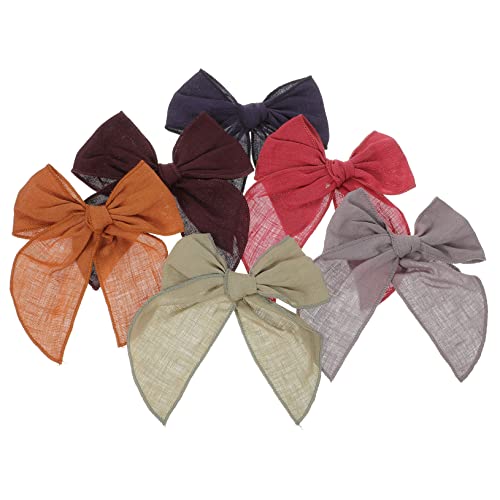 HANABASS 6 Stück Große Haarschleifen mit Metallclip Teiliges Langlebige Haarspangen für Damen und Mädchen Stabile Befestigung Eleganter Stoff Geeignet für Hochzeit Abschlussfeier Party und von HANABASS