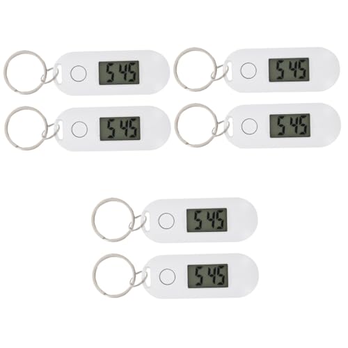 HANABASS 6stücke Schlüsselanhänger Mit Digitaluhr Für Studenten Mute Hanging Watch Praktische Zeitmessung Für Prüfungen Und Alltag Langlebig Und Tragbar von HANABASS
