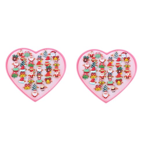 HANABASS 72 Stück Goldener Ringspielzeug Weihnachtsfingerringe Finger Requisiten für Weihnachten Fingerring Weihnachts-Finger-Requisiten von HANABASS