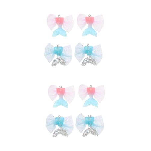 HANABASS 8 Stck. Teiliges Meerjungfrau Anhänger Glitzernde Fischflossen Charms für DIY Schmuckherstellung Ohrstecker Armbänder Halsketten Zubehör Handgefertigte Meerjungfrau Schmuckanhänger von HANABASS