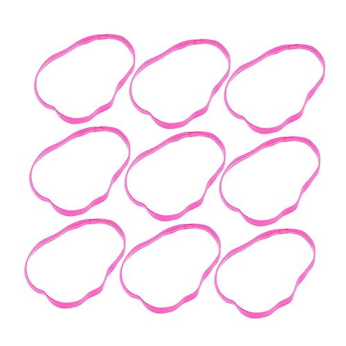 HANABASS 9stücke Teiliges Rutschfestes Sport-stirnband Aus Elastischem Material Für Yoga Fußball Und Training Unisex Rosafarbenem Design von HANABASS