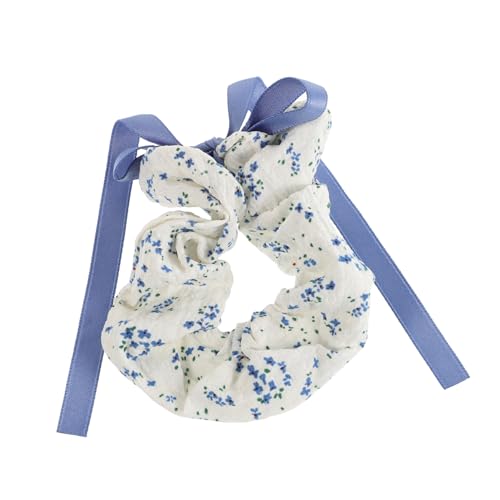 HANABASS Elastische Haarbänder Mit Blumenmuster Große Haargummis Mit Schleifendekor Süße Haaraccessoires Für Haargummis Mit Blumendruck Für Damen von HANABASS