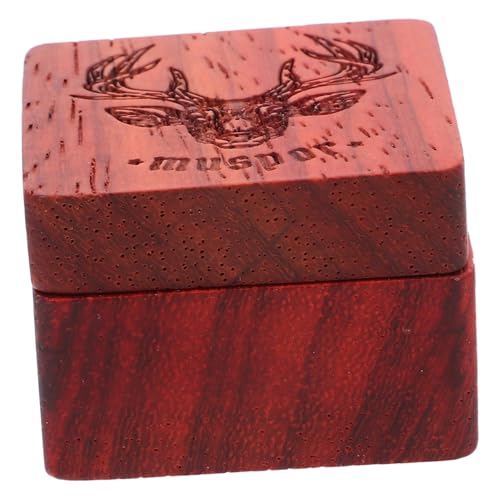 HANABASS Holz Plektrum Aufbewahrungsbox aus Massivem Holz Langlebiger Gitarren Pick Organizer mit Natürlicher Maserung Tragbar für Akustik und Gitarre Geeignet für Konzert Reise von HANABASS