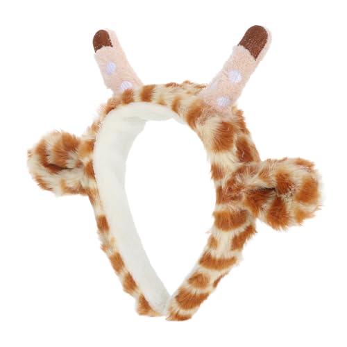 HANABASS Kuscheliges Plüsch Giraffen Haarband Sanft Komfortabel Cartoon Haarreif für Damen Vielseitig Geeignet für Alltag und Motto partys von HANABASS