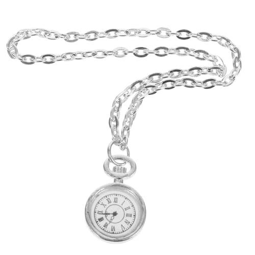 HANABASS Mini Pocket Watch Accessoires Miniatur-haustaschenuhr Retro Uhr Taschenuhrmodell Taschenuhr-Requisite Vintage -Uhr Taschenuhr Dekoration Taschenuhren Mini-Uhren Legierung Silber von HANABASS