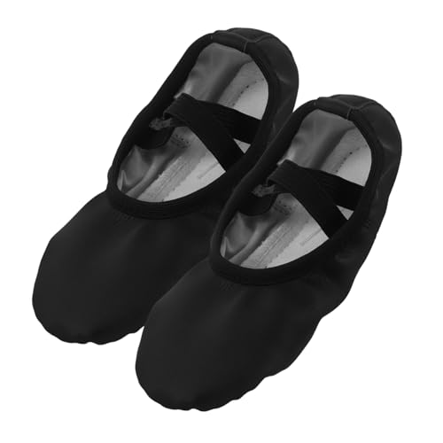 HANABASS PU Ballettschuhe Damen und Mädchen Schwarz Flexibel Sohle Ballett Flats Für Yoga Modern Dance Bühne Performance von HANABASS