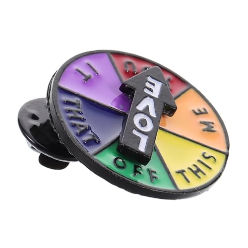 HANABASS Brosche Anstecknadel Mit Drehbarem Farbenfrohem Drehteller Stilvoller Metallpfeil Kreativem Design Für Damen-kleidung Und Taschen von HANABASS