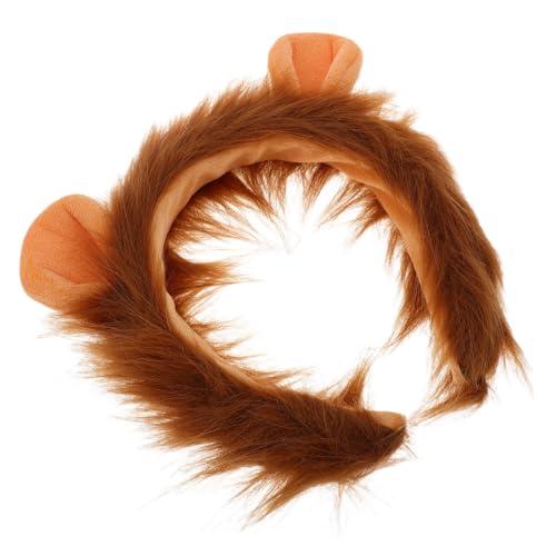HANABASS Stirnband Plüsch Tierohren Haarreif für Dschungel Kostüm Kindergarten Shows Zoo Party Karneval Halloween Verkleidung Junge Mädchen von HANABASS