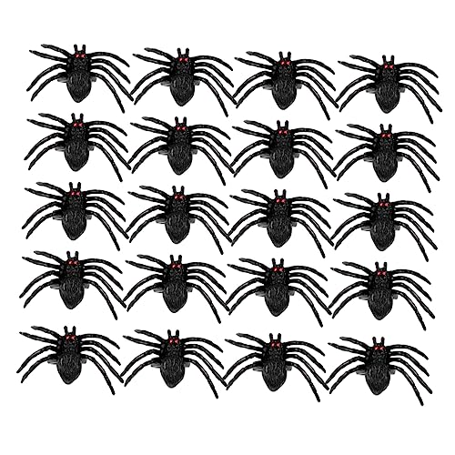 HANABASS Teiliges Halloween Spinnen Fingerring Set aus Kunststoff Kreatives Partyspielzeug Schwarzer Ring Sicher und Kinderfreundlich für Horror Mottopartys und Halloween Dekoration von HANABASS