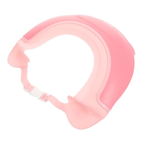 HANABASS Verstellbare Duschhaube Weichem mit Ohrenschutz Wasserdichte Shampoo Kappe für Junge Mädchen und Kleinkinder Angenehmer Schutz Beim Haarewaschen Niedliches Design Kirschblütenpink von HANABASS