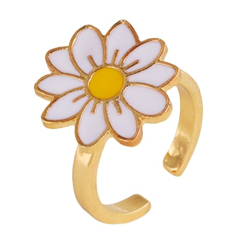 HANABASS Verstellbarer Drehbarer Stressring für Leichtes Komfortables Kreatives Geschenk für Mädchen zur Angstlinderung und Beruhigung Verstellbar für Verschiedene Fingergrößen von HANABASS