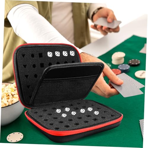HANABASS Würfel Aufbewahrungstasche mit Trennfach Tragbare Dice Organizer Tasche aus Robustem Verbundmaterial Multifunktionaler Dice Container für Tabletop Spiele und RPG Zubehör von HANABASS