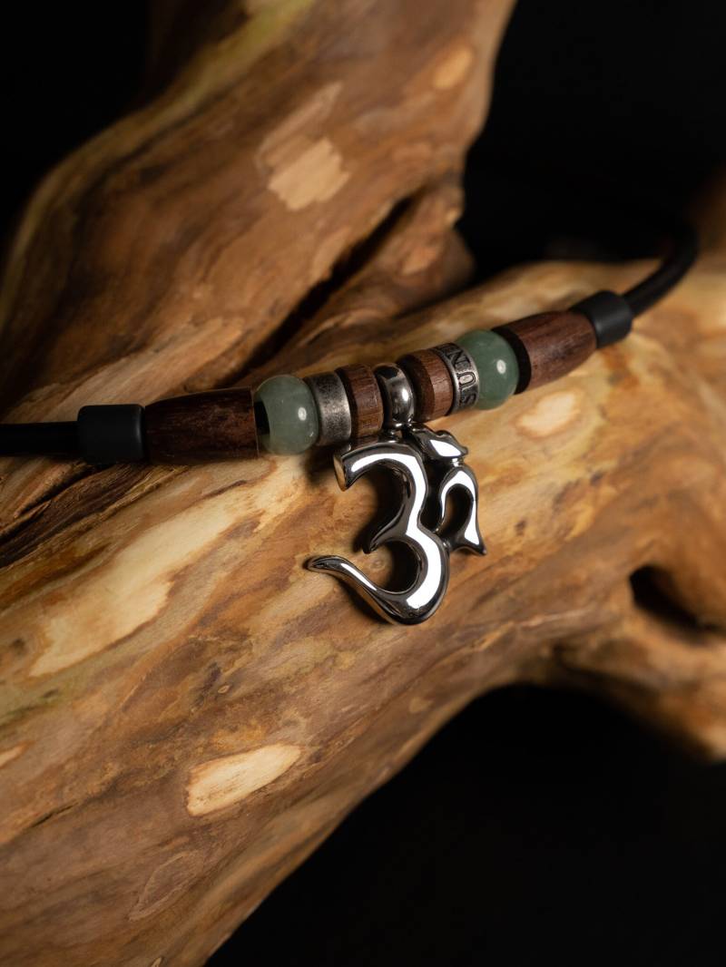 Damenhalskette Surferkette Lederhalskette Herrenhalskette Halskette Herren Damen Mann Frau Länge Anpassbar Jade Unisex Nickelfrei Solna von HANALIMAde