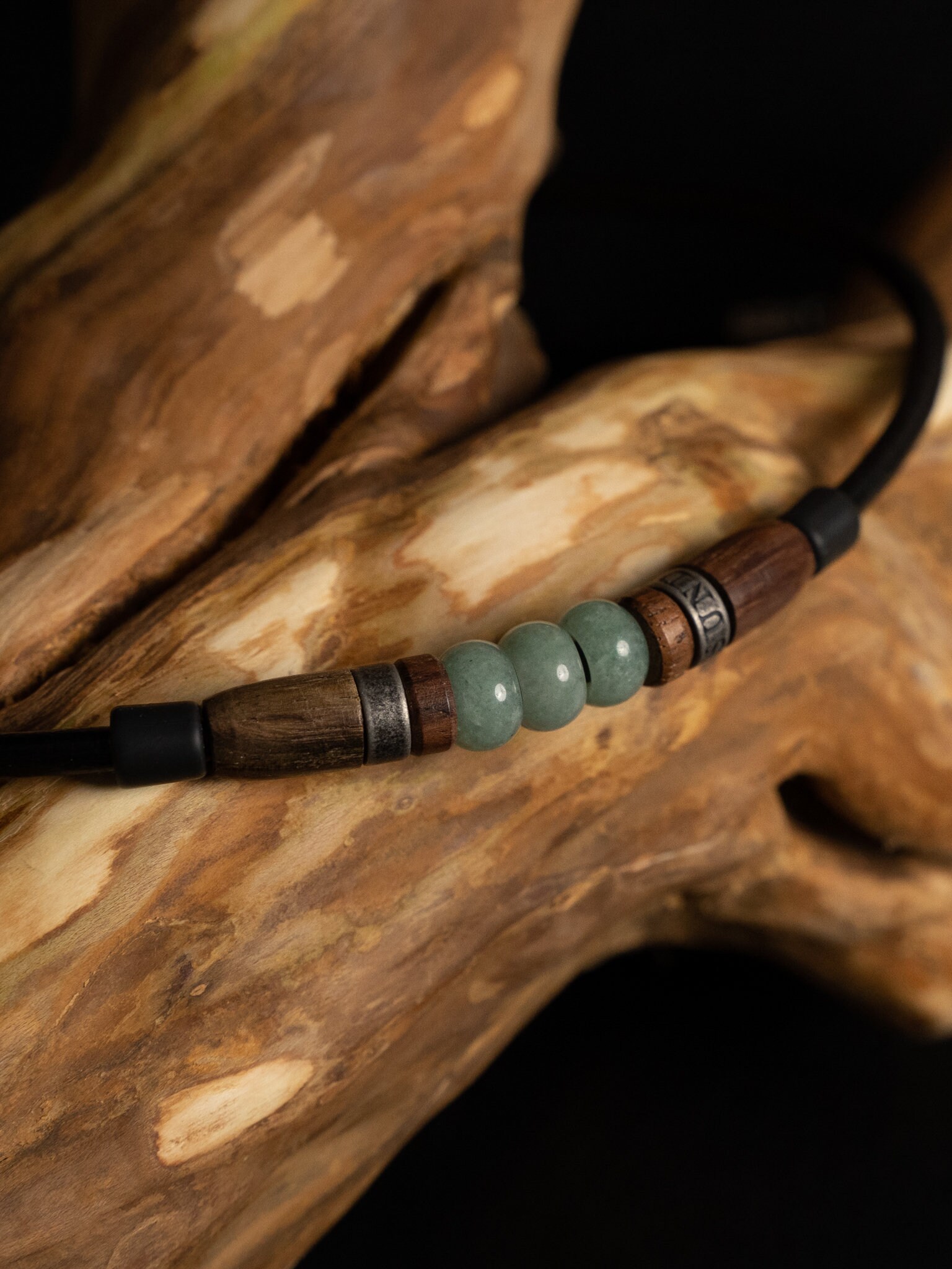 Surferkette Lederhalskette Damenhalskette Herrenhalskette Halskette Herren Damen Mann Frau Länge Anpassbar Jade Nickelfrei Unisex Kiruna von HANALIMAde