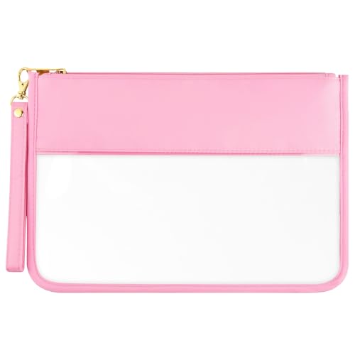 HANAMO Transparente Chenille-Tasche für Tragetasche, Organizer, Chenille-Buchstaben-Beutel, Nylon-Kosmetiktasche, Reißverschluss, transparente Make-up-Tasche, Reisetasche, für Damen und Mädchen, Pink HANAMO Transparente Chenille-Tasche für Tragetasche, Organizer, Chenille-Buchstaben-Beutel, Nylon-Kosmetiktasche, Reißverschluss, transparente Make-up-Tasche, Reisetasche, für Damen und Mädchen, Pink von HANAMO
