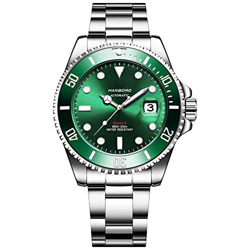 Automatische mechanische Uhren für Herren Pro Diver Keramik Lünette Edelstahl Armbanduhr 1303 grün Automatische mechanische Uhren für Herren Pro Diver Keramik Lünette Edelstahl Armbanduhr 1303 grün von HANBORO