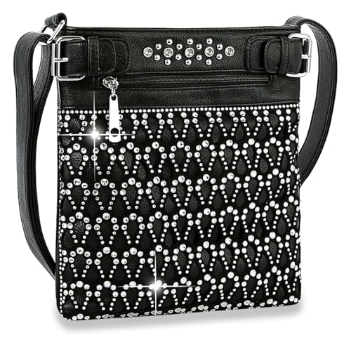 HANDBAG EXPRESS Umhängetasche mit funkelndem Strass-Design von HANDBAG EXPRESS