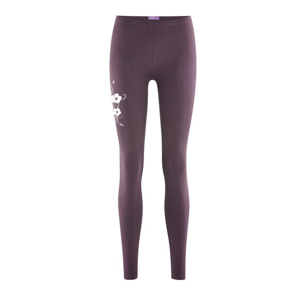 HANDGEDRUCKT Leggings aus Biobaumwolle " Hibisken" von HANDGEDRUCKT