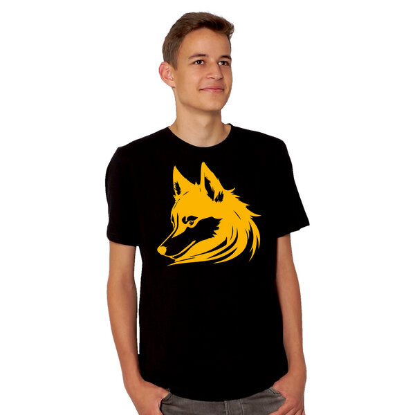 HANDGEDRUCKT "Wolf" Männer T-Shirt von EarthPositive von HANDGEDRUCKT