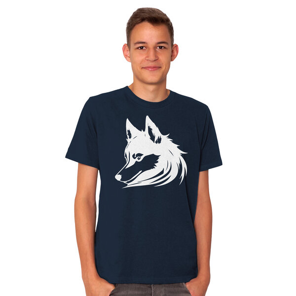 HANDGEDRUCKT "Wolf" Männer T-Shirt von EarthPositive von HANDGEDRUCKT