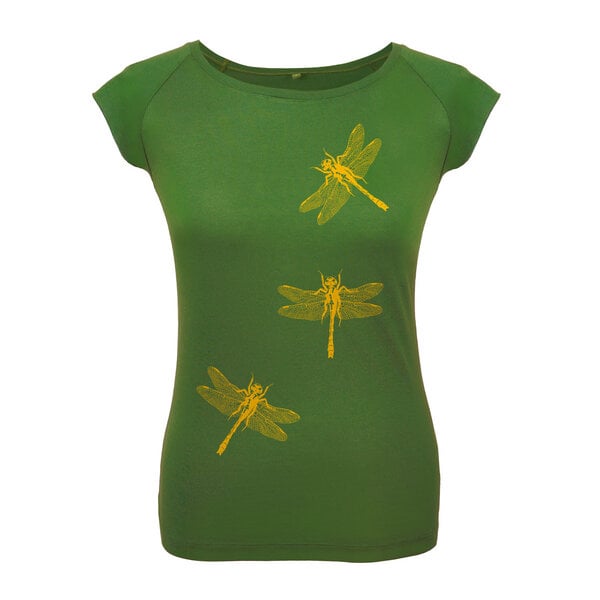 HANDGEDRUCKT "3 Azurjungfern" Bamboo Frauen T-Shirt von HANDGEDRUCKT