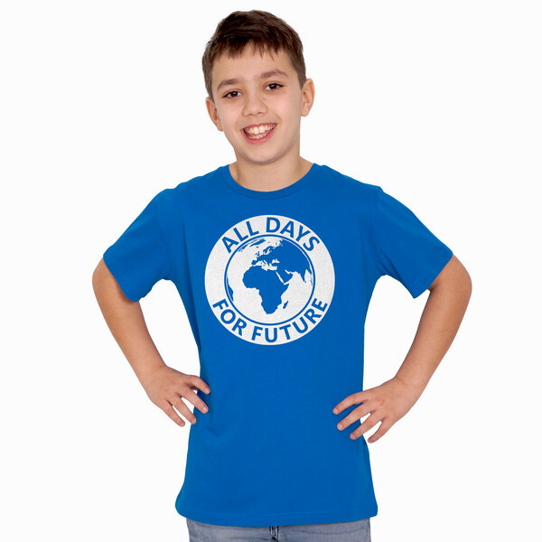 HANDGEDRUCKT "All Days For Future" Kinder T-Shirt aus Biobaumwolle (kbA) von HANDGEDRUCKT