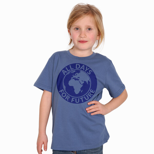 HANDGEDRUCKT "All Days For Future" Kinder T-Shirt aus Biobaumwolle (kbA) von HANDGEDRUCKT