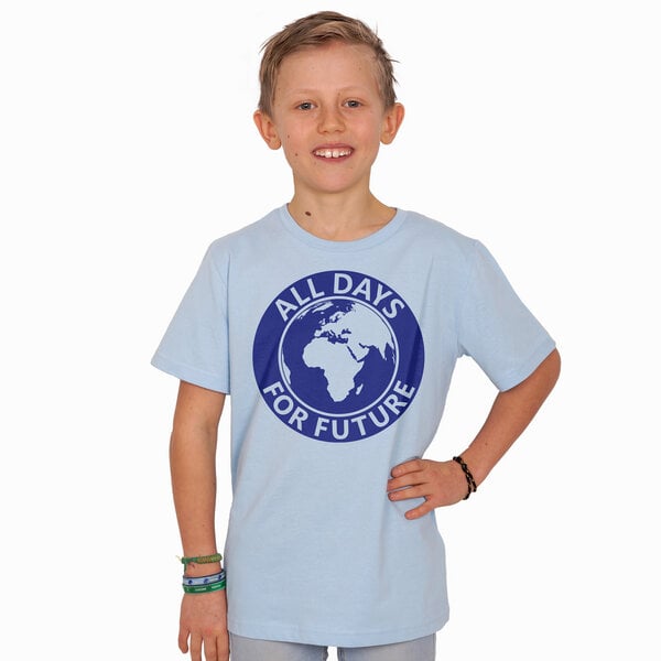 HANDGEDRUCKT "All Days For Future" Kinder T-Shirt aus Biobaumwolle (kbA) von HANDGEDRUCKT