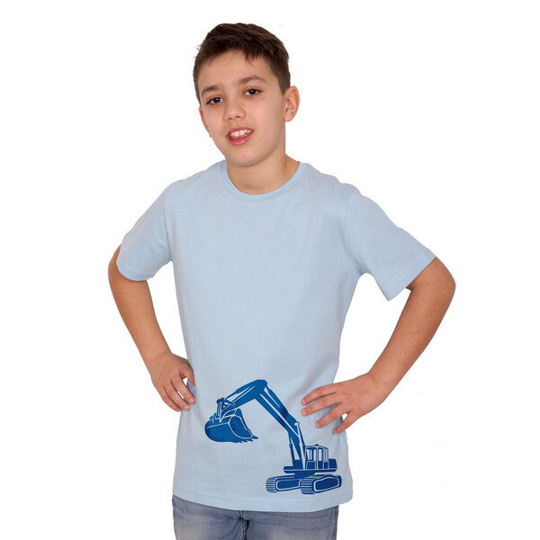 HANDGEDRUCKT "Bagger" Unisex Kinder T-Shirt von HANDGEDRUCKT