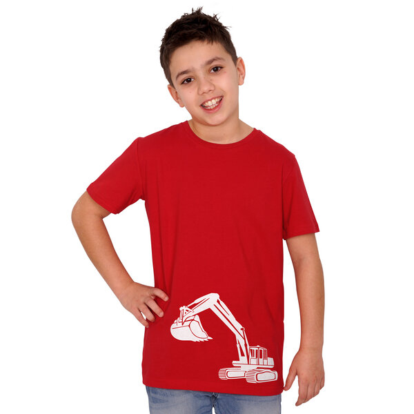 HANDGEDRUCKT "Bagger" Unisex Kinder T-Shirt von HANDGEDRUCKT