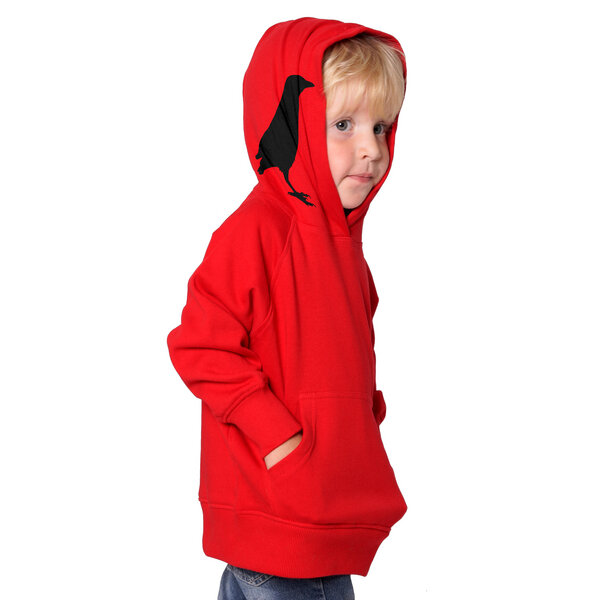 HANDGEDRUCKT "Der Rabenflüsterer" Kinder-Hoody von HANDGEDRUCKT