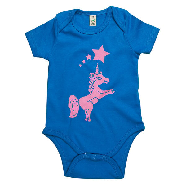 HANDGEDRUCKT "Einhorn" Baby Body von HANDGEDRUCKT