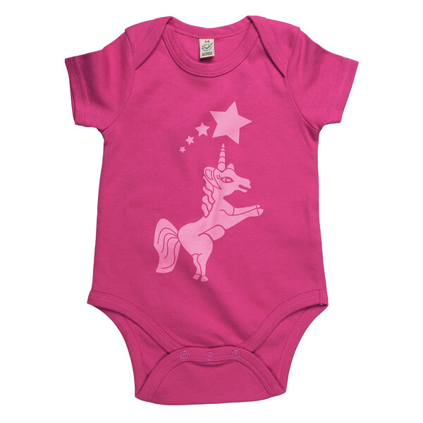 HANDGEDRUCKT "Einhorn" Baby Body von HANDGEDRUCKT