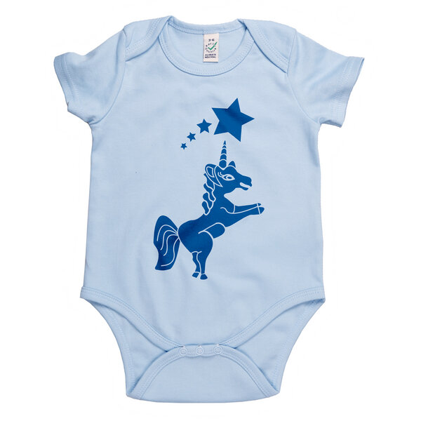 HANDGEDRUCKT "Einhorn" Baby Body von HANDGEDRUCKT