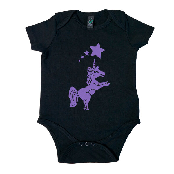 HANDGEDRUCKT "Einhorn" Baby Body von HANDGEDRUCKT