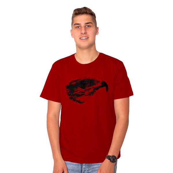 HANDGEDRUCKT "Falke" Männer T-Shirt reine Biobaumwolle (kbA) von HANDGEDRUCKT