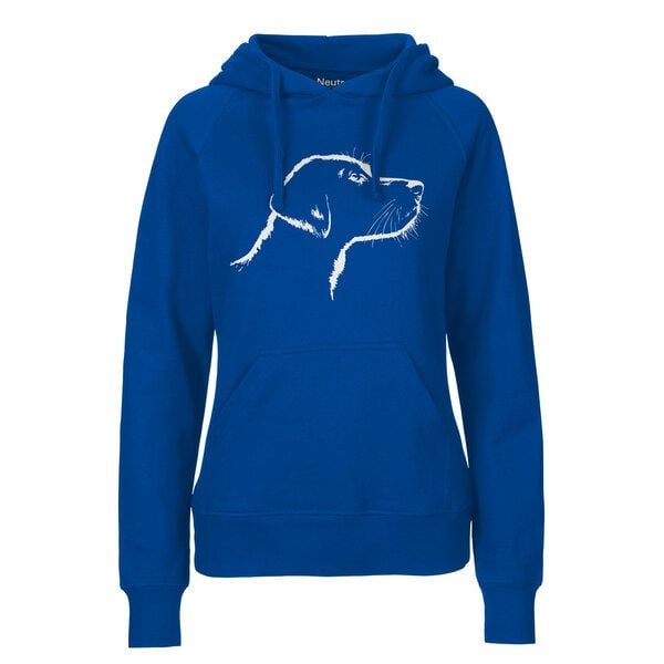 HANDGEDRUCKT "Fellnase" Frauen Hoody aus reiner Biobaumwolle (kbA) von HANDGEDRUCKT
