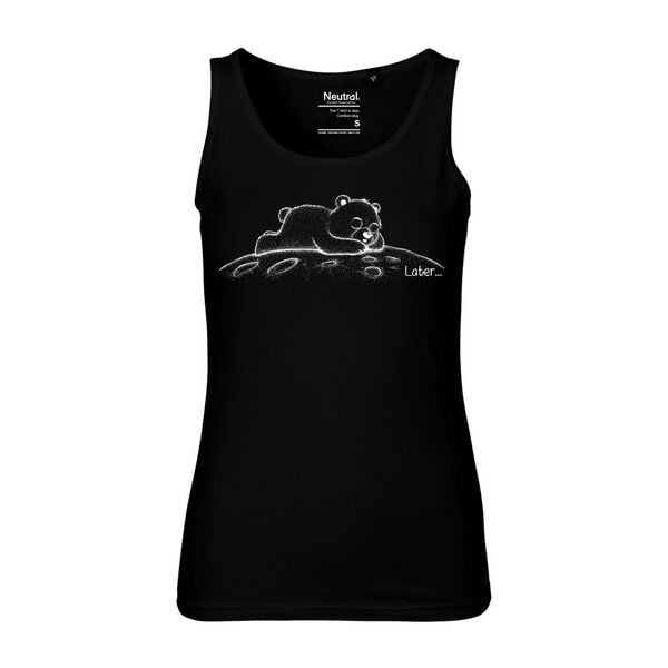 HANDGEDRUCKT Frauen Tank Top "Later" aus 100% Bio Baumwolle (kbA) von HANDGEDRUCKT