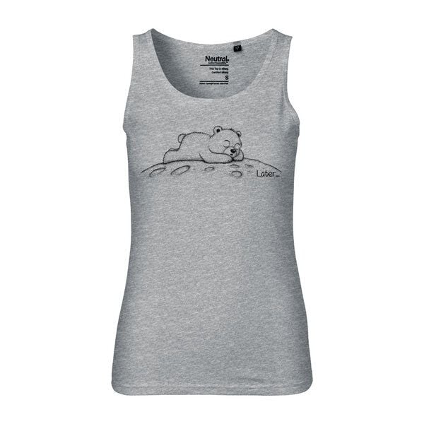 HANDGEDRUCKT Frauen Tank Top "Later" aus 100% Bio Baumwolle (kbA) von HANDGEDRUCKT