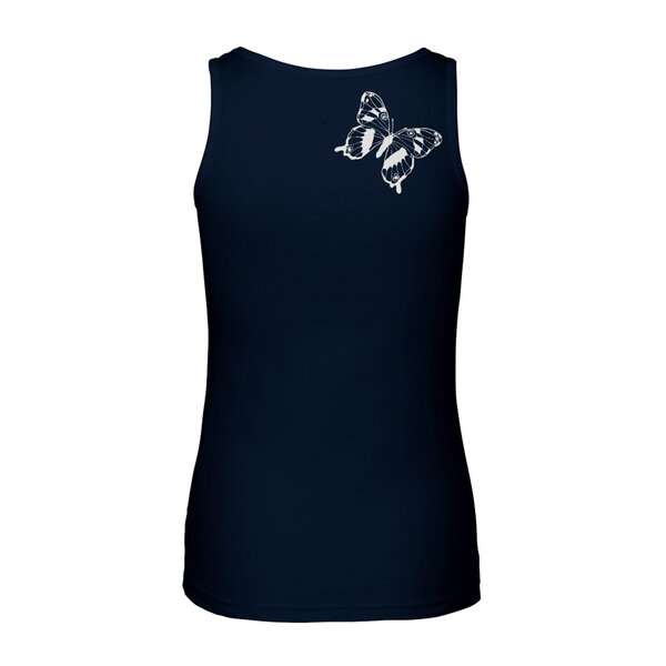 HANDGEDRUCKT Frauen Tank Top "Tagpfauenauge 01" aus 100% Bio Baumwolle (kbA) von HANDGEDRUCKT