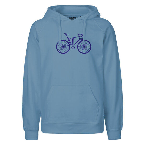 HANDGEDRUCKT "FutureBike" Männer Hoody aus reiner Biobaumwolle (kbA) von HANDGEDRUCKT