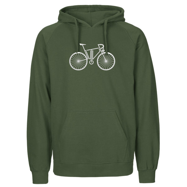 HANDGEDRUCKT "FutureBike" Männer Hoody aus reiner Biobaumwolle (kbA) von HANDGEDRUCKT