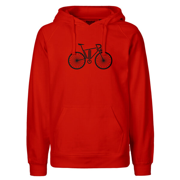 HANDGEDRUCKT "FutureBike" Männer Hoody aus reiner Biobaumwolle (kbA) von HANDGEDRUCKT