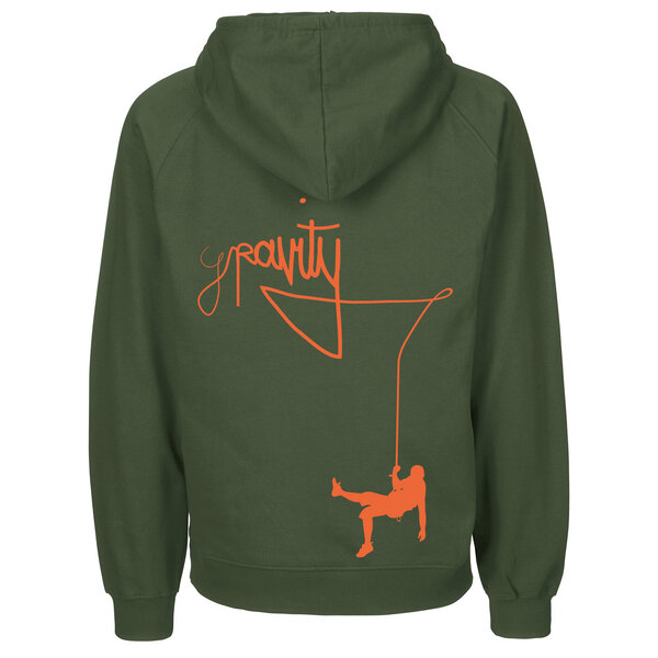 HANDGEDRUCKT "Gravity" Männer Hoody aus reiner Biobaumwolle (kbA) von HANDGEDRUCKT