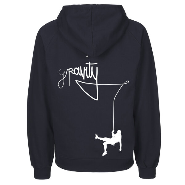 HANDGEDRUCKT "Gravity" Männer Hoody aus reiner Biobaumwolle (kbA) von HANDGEDRUCKT