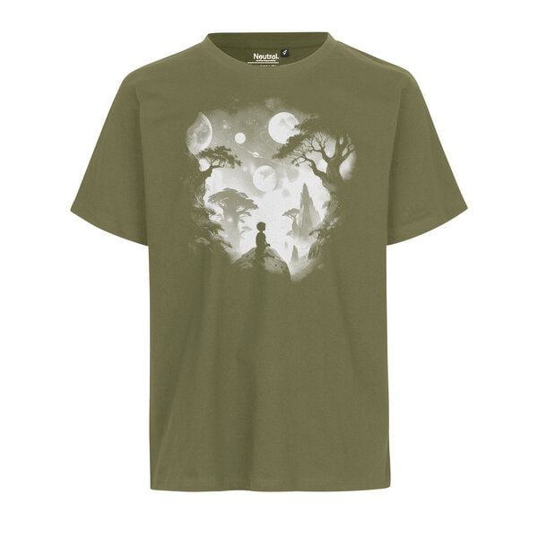 HANDGEDRUCKT "Inner Child" Unisex T-Shirt aus reiner Baumwolle (kbA) von HANDGEDRUCKT